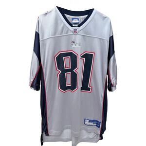 Reebok NFL New England Patriots 81 Jersey Mens XL Gray